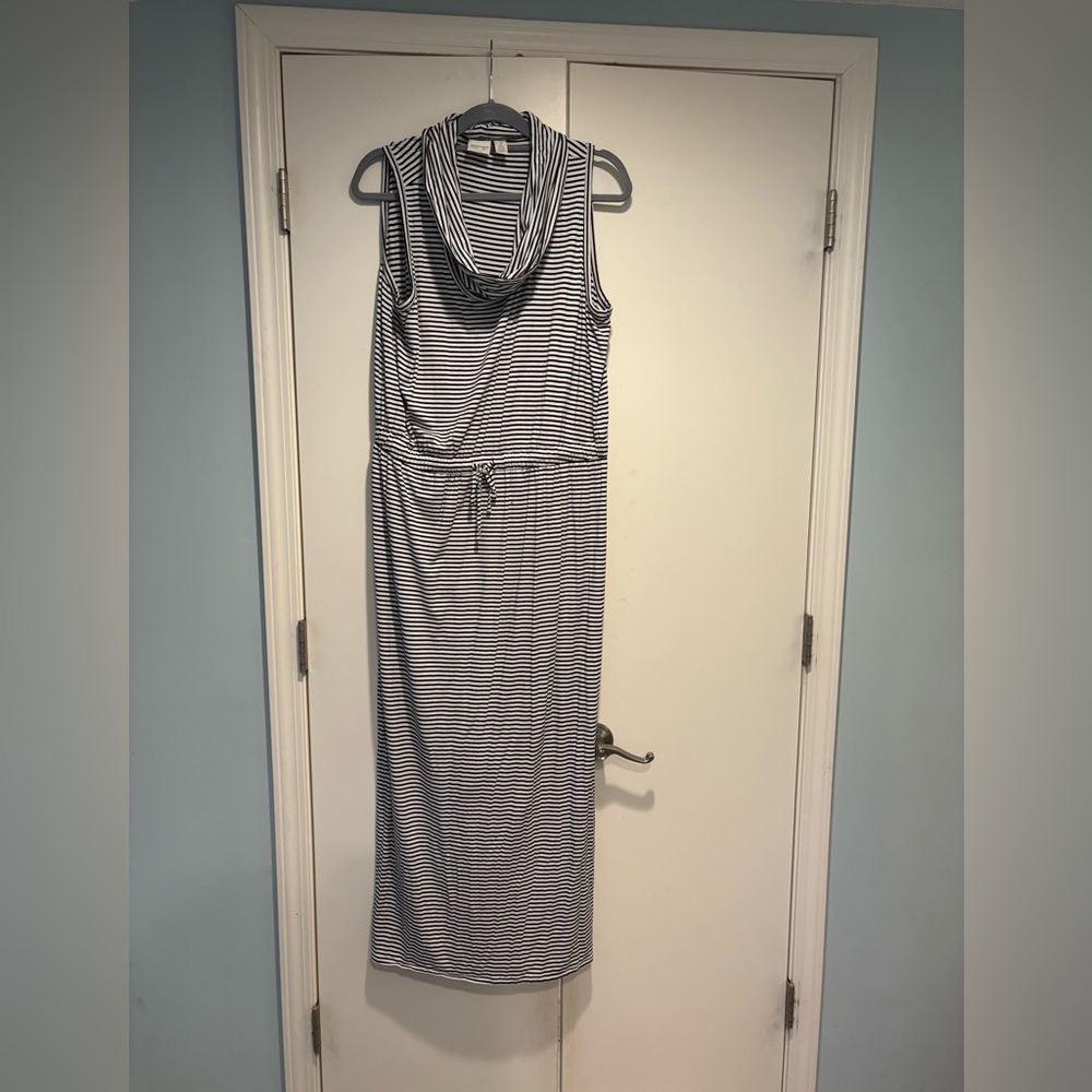 Chicos Striped Sleeveless Maxi Dress